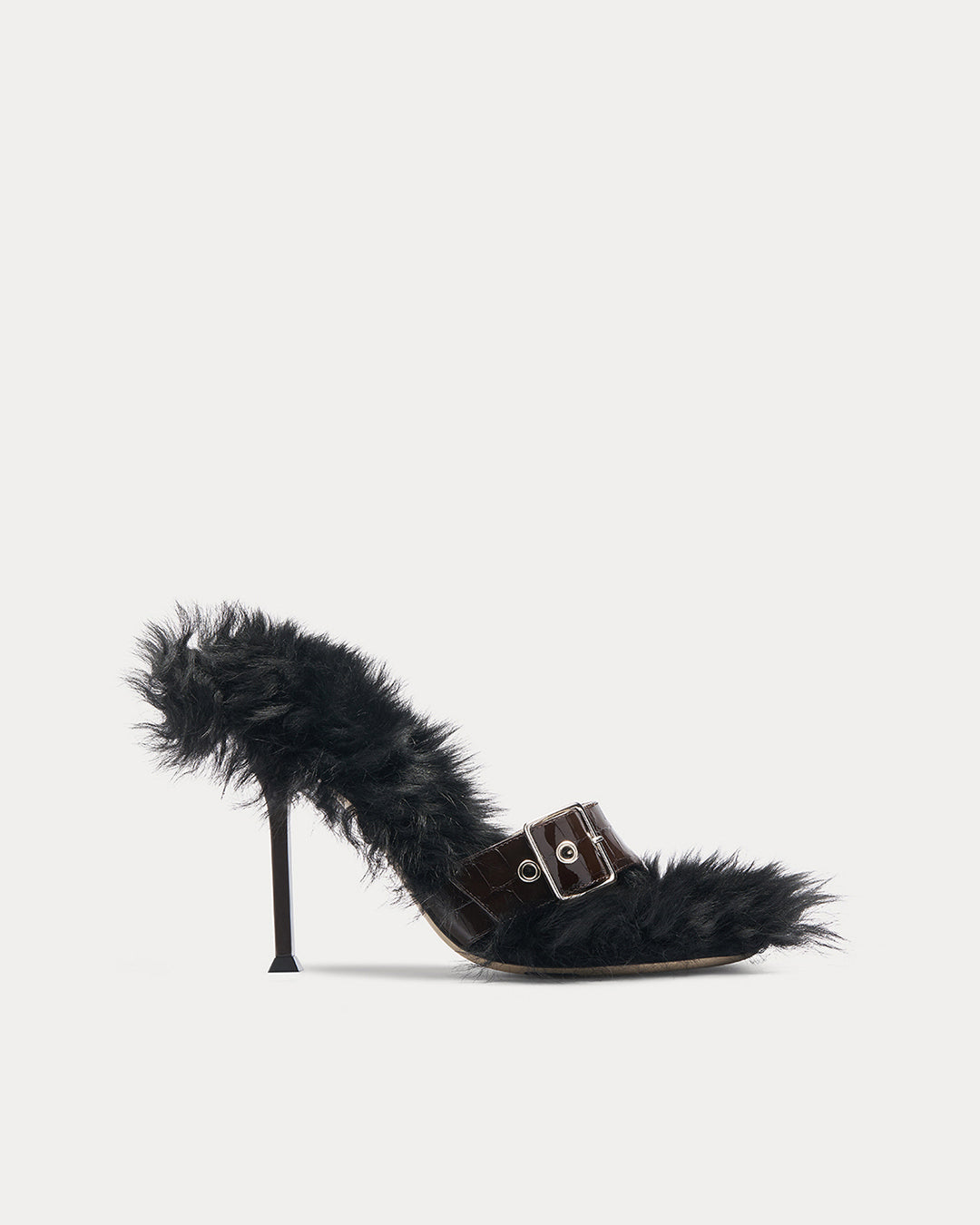 HELIX BUCKLE FUR SANDAL